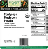 Cordyceps Mushroom Powder, Organic 1/4 lb.
