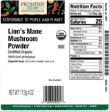 Lion's Mane Mushroom Powder, Organic 1/4 lb.