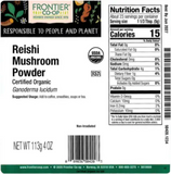 Reishi Mushroom Powder, Organic 1/4 lb.