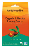 Wedderspoon Organic Eucalyptus with Bee Propolis Manuka Honey Drops 4 oz.