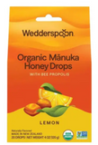 Wedderspoon Organic Lemon with Bee Propolis Manuka Honey Drops 4 oz.