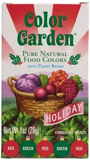 Color Garden Holiday Natural Food Colors 1 oz