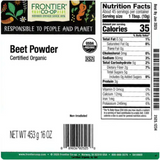 Frontier Co-op Beet Powder, Organic 1 lb.