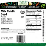 Milk Thistle Seed Powder, Organic 1 lb.