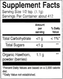 Hawthorn Berry Powder, Organic 1 lb